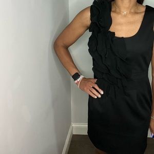Esley Little Black Dress with Ruffle Detailing size M